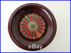 Antique Victorian Roulette Casino Game Wood Hand Made Stamped Marked