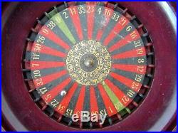 Antique Victorian Roulette Casino Game Wood Hand Made Stamped Marked