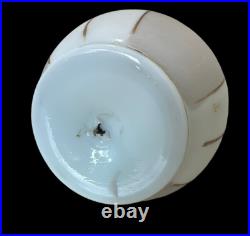 Antique Victorian Satin Glass Vase Hand Painted Delicate Floral & Gilded Designs