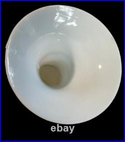 Antique Victorian Satin Glass Vase Hand Painted Delicate Floral & Gilded Designs