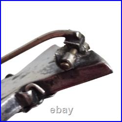 Antique Victorian Scottish St Andrews Cross Sterling Silver Bloodstone Brooch