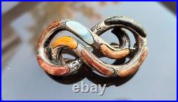 Antique Victorian Scottish Sterling Silver Knot Brooch / Pendant Hand Engraved