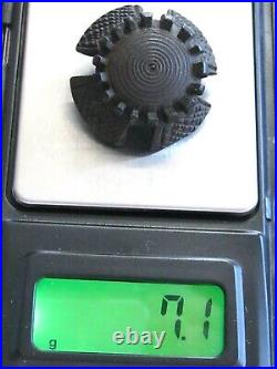Antique Victorian Scottish Thistle Flower Maltese Cross Bog Oak Wood Pin Brooch