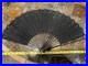 Antique Victorian Sequined Black Folding Hand Fan