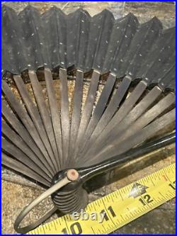 Antique Victorian Sequined Black Folding Hand Fan