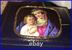 Antique Victorian Shell Cameo Brooch Gold Gilded Pendant Hand Carved Saint Angel