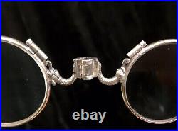 Antique Victorian Silver Cherub & Dolphins Lorgnette Magnifying Opera Glasses