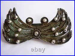 Antique Victorian Silver Filigree Brooch Pin Hand Made 18 Century