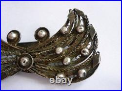 Antique Victorian Silver Filigree Brooch Pin Hand Made 18 Century