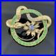 Antique Victorian Snake Brooch 18k Gold Emerald, Sapphire & Rose Cut Diamonds