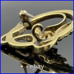 Antique Victorian Snake Brooch 18k Gold Emerald, Sapphire & Rose Cut Diamonds