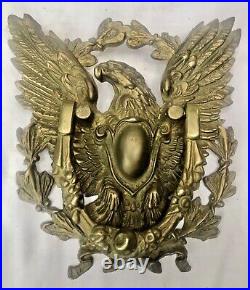 Antique Victorian Solid Brass Hand Forged Patriotic American Eagle Door Knocker