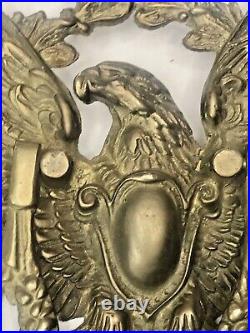 Antique Victorian Solid Brass Hand Forged Patriotic American Eagle Door Knocker