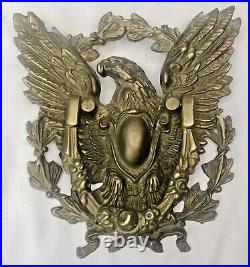 Antique Victorian Solid Brass Hand Forged Patriotic American Eagle Door Knocker