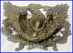 Antique Victorian Solid Brass Hand Forged Patriotic American Eagle Door Knocker