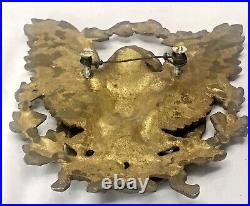 Antique Victorian Solid Brass Hand Forged Patriotic American Eagle Door Knocker