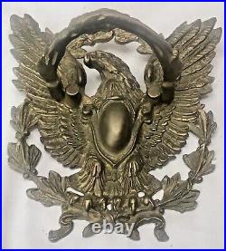 Antique Victorian Solid Brass Hand Forged Patriotic American Eagle Door Knocker