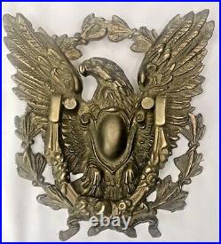 Antique Victorian Solid Brass Hand Forged Patriotic American Eagle Door Knocker