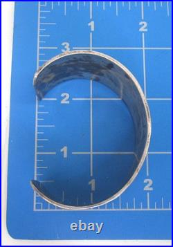 Antique Victorian Sterling Silver Cuff Bangle Bracelet Hand Engraved