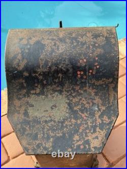 Antique Victorian Toleware Hand Painted Ornate Coal Scuttle Fireplace Ash Bin