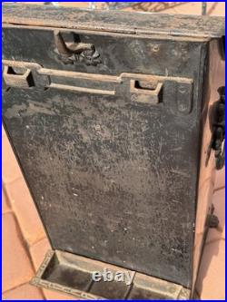 Antique Victorian Toleware Hand Painted Ornate Coal Scuttle Fireplace Ash Bin