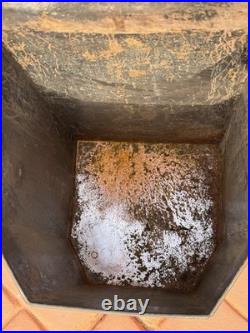 Antique Victorian Toleware Hand Painted Ornate Coal Scuttle Fireplace Ash Bin