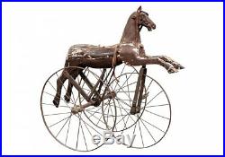 Antique Victorian Velocipede Tricycle Horse Form with Hand Cranks c. 1880 (67280)