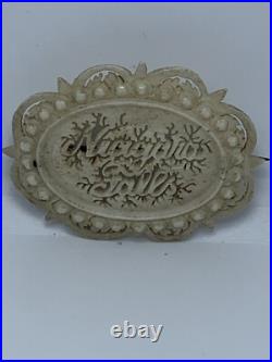 Antique Victorian Victoriana Jewelry Hand Carved Niagara Falls brooch