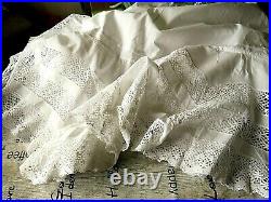 Antique Victorian/edwardian Lace & Hand Embroidered Ladies Petticoat/tiered