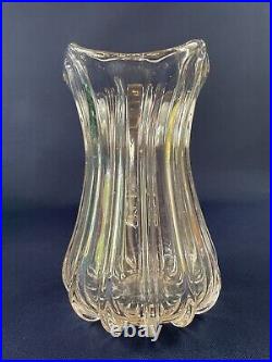 Antique Victorian hand blown clear glass milk pitcher c. 1870-80s