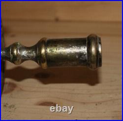 Antique Victorian hand crafted silver plated brass candlestick