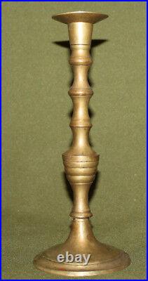 Antique Victorian hand made brass candlestick