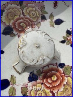 Antique Victorian hand-painted Ironstone fruit cooler English, mid 19th Century