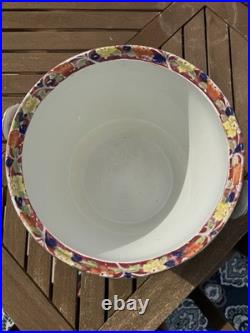 Antique Victorian hand-painted Ironstone fruit cooler English, mid 19th Century