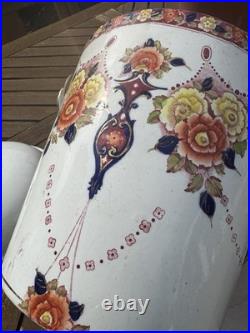 Antique Victorian hand-painted Ironstone fruit cooler English, mid 19th Century