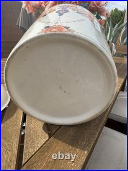 Antique Victorian hand-painted Ironstone fruit cooler English, mid 19th Century