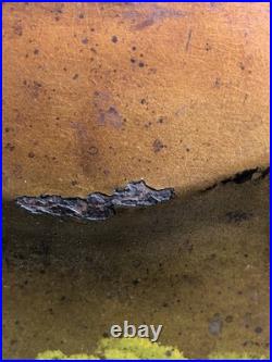 Antique Victorian hand painted paper mache tray Indian elephant & temple ruins