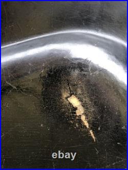 Antique Victorian hand painted paper mache tray Indian elephant & temple ruins