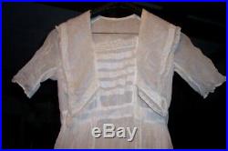 Antique Vintage 1914 Victorian/edwardian Hand Made Wedding Dress, Small Size