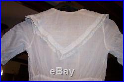 Antique Vintage 1914 Victorian/edwardian Hand Made Wedding Dress, Small Size