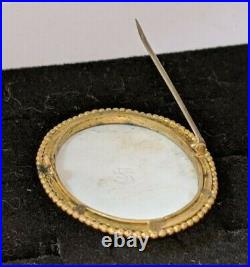 Antique Vintage Brooch Hand Painted Porcelain Brooch Victorian C Clasp B11-20