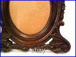 Antique / Vintage Hand Carved Wood Victorian Standing Picture Or Mirror FRame