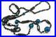 Antique Vintage Hand Made Foil Glass Art Nouveau Victorian Peacock Eye Necklace