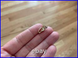 Antique Vintage Victorian 14k Gold Hand With Diamond Pendant Buttercup Setting