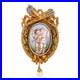 Antique Yellow Gold and Platinum Hand Painted Miniature of Cherubs Brooch