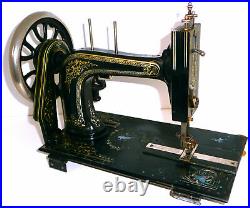 Antique victorian Stoewer Pallas treadle sewing machine no hand crank cerub