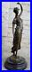Art Deco Hand Made Classic Victorian Lady Girl woman Bronze Sculpture Statue