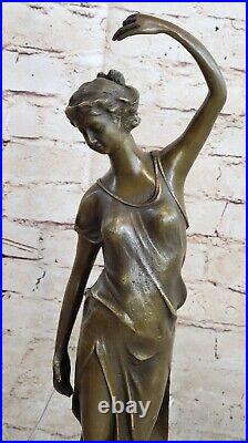 Art Deco Hand Made Classic Victorian Lady Girl woman Bronze Sculpture Statue