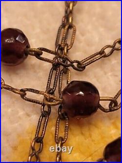 Authentic Lg Antique Victorian Necklace. Seed glass hand fabricated