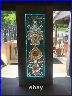 Beautiful Hand Made Stained Glass Victorian Style Entry Door